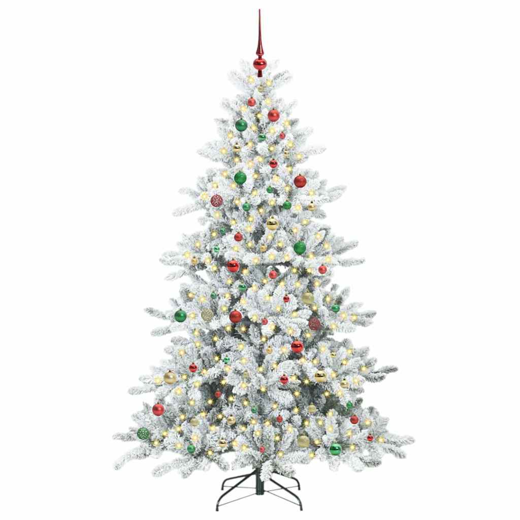 Künstlicher klappbarer Weihnachtsbaum mit 300 LEDs 210 cm PVC