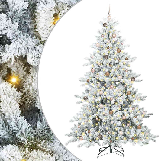 Künstlicher klappbarer Weihnachtsbaum mit 300 LEDs 240 cm PVC