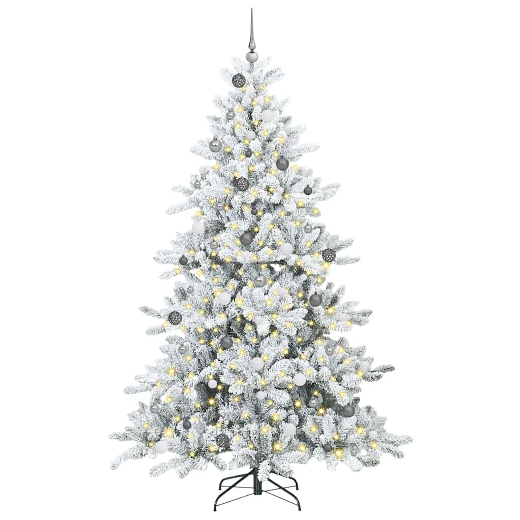 Künstlicher klappbarer Weihnachtsbaum mit 300 LEDs 240 cm PVC