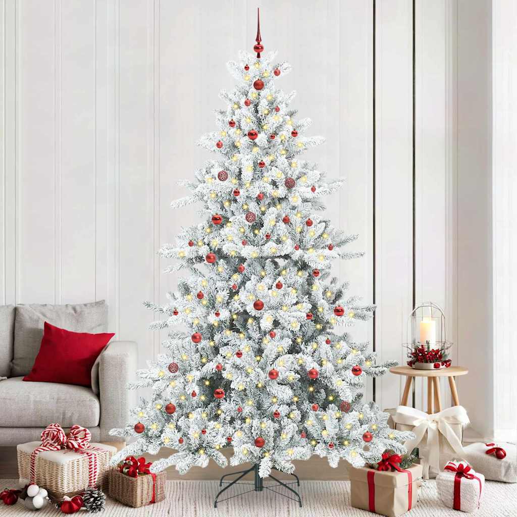 Künstlicher klappbarer Weihnachtsbaum mit 300 LEDs 240 cm PVC