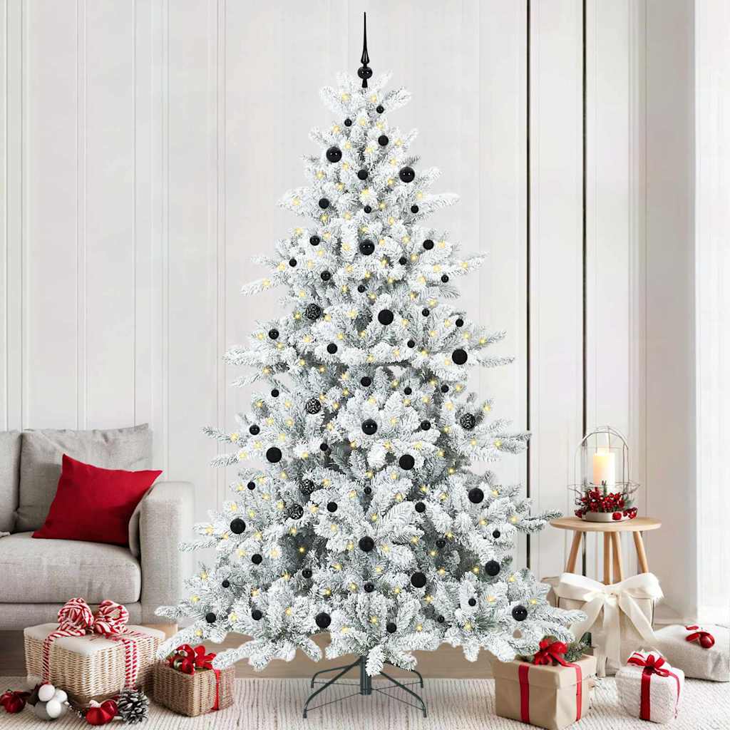 Künstlicher klappbarer Weihnachtsbaum mit 300 LEDs 240 cm PVC