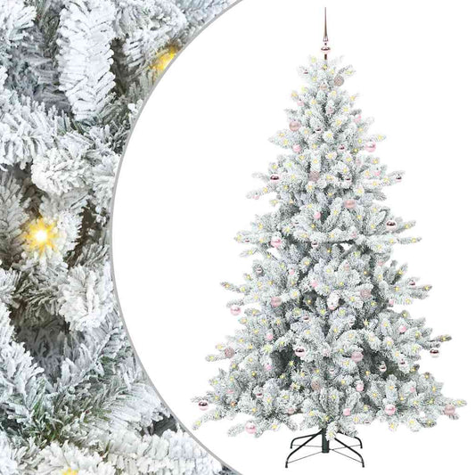 Künstlicher klappbarer Weihnachtsbaum mit 300 LEDs 240 cm PVC