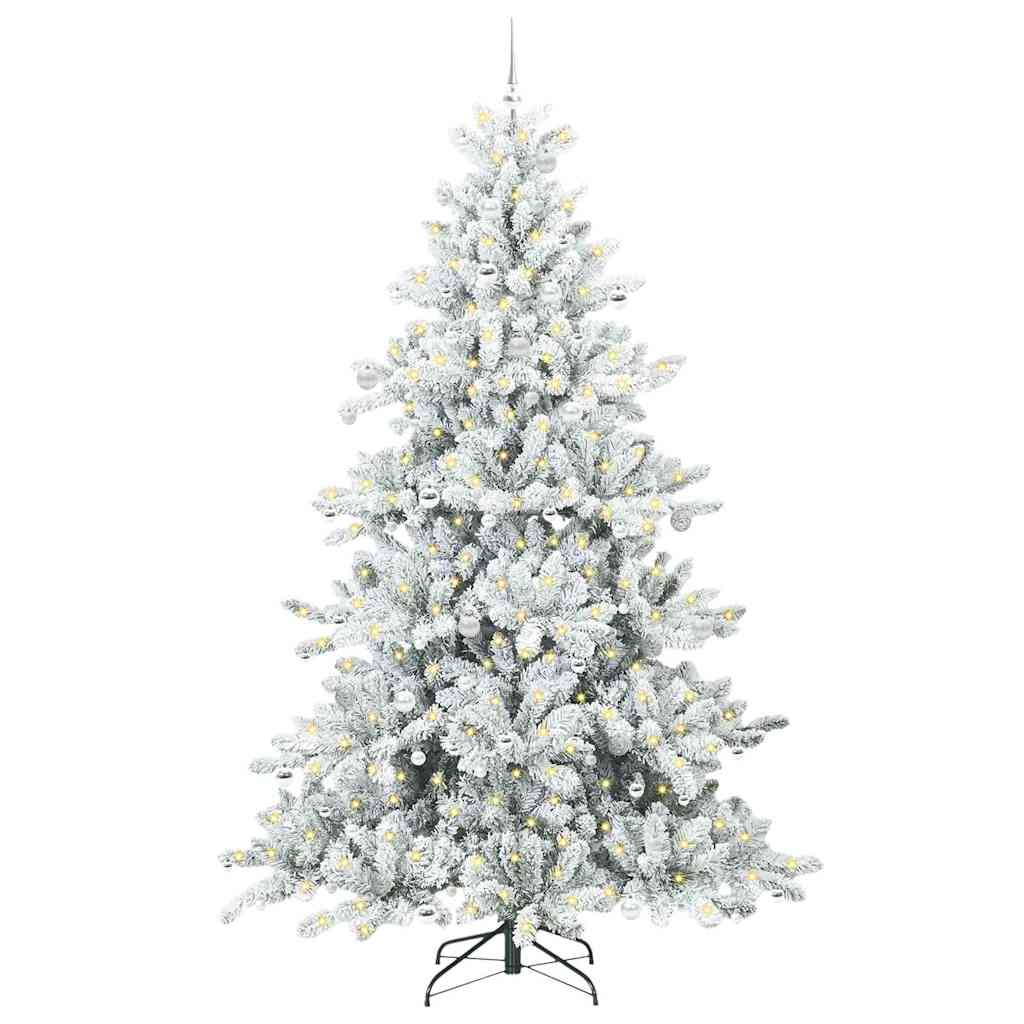 Künstlicher klappbarer Weihnachtsbaum mit 300 LEDs 240 cm PVC