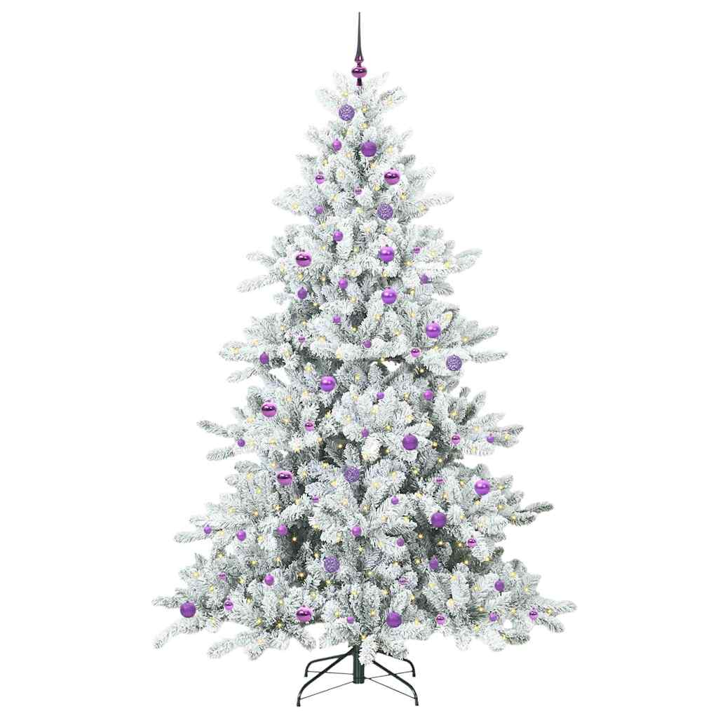 Künstlicher klappbarer Weihnachtsbaum mit 300 LEDs 240 cm PVC