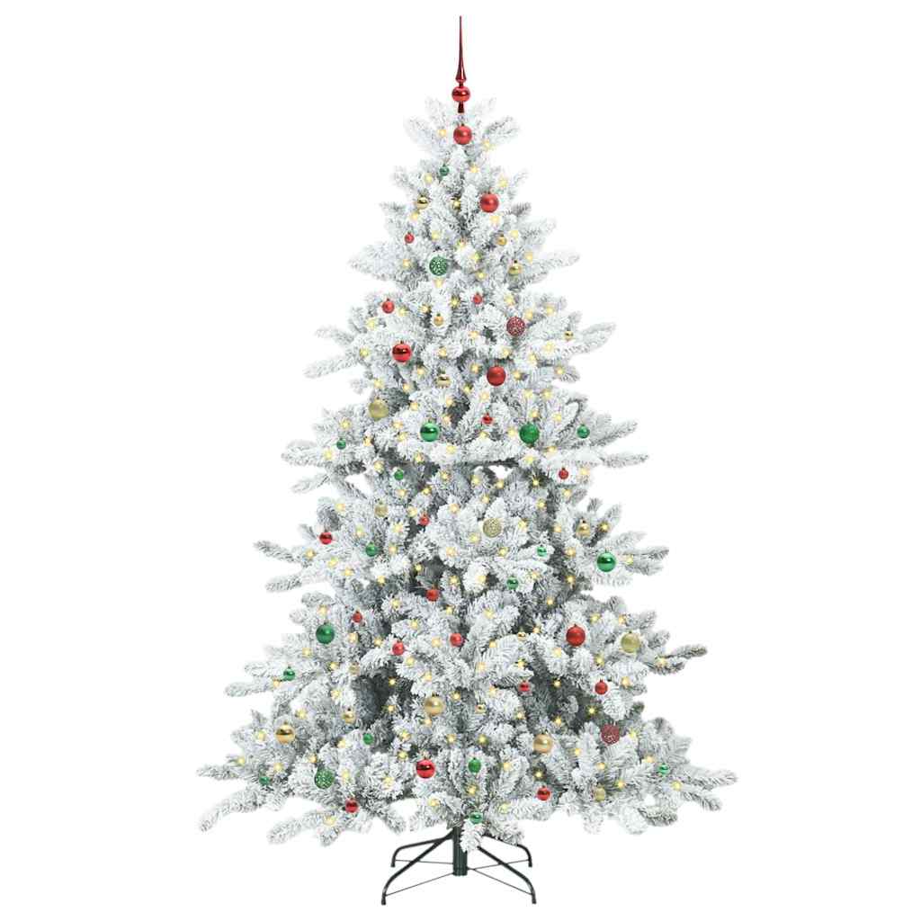 Künstlicher klappbarer Weihnachtsbaum mit 300 LEDs 240 cm PVC