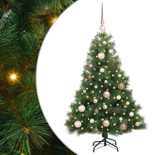 Künstlicher Weihnachtsbaum mit 150 LEDs Grün 120 cm PE und PVC