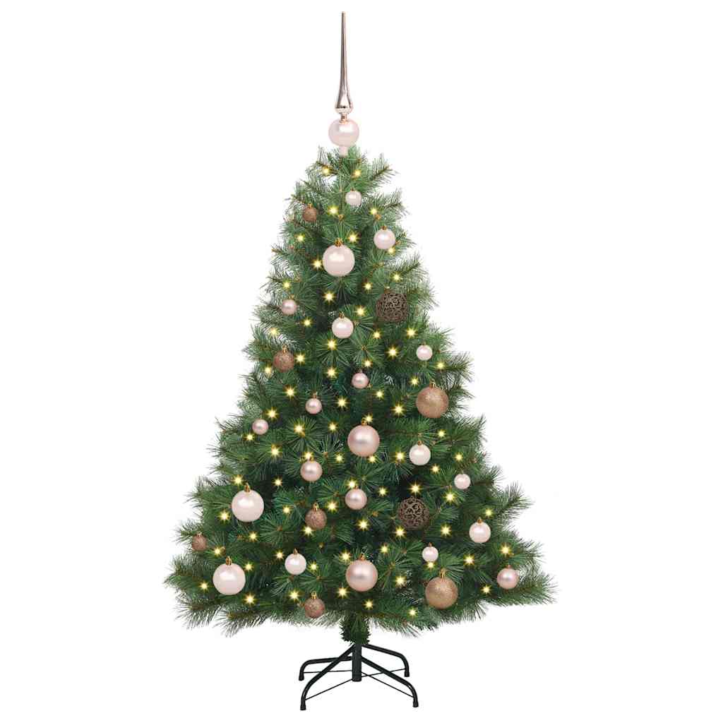 Künstlicher Weihnachtsbaum mit 150 LEDs Grün 120 cm PE und PVC