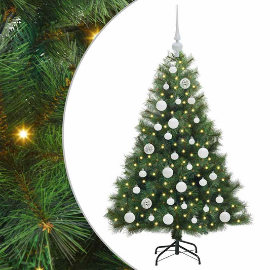 Künstlicher Weihnachtsbaum mit 150 LEDs Grün 120 cm PE und PVC