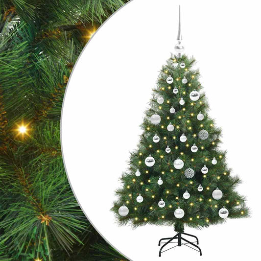 Künstlicher Weihnachtsbaum mit 150 LEDs Grün 120 cm PE und PVC