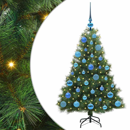Künstlicher Weihnachtsbaum mit 150 LEDs Grün 120 cm PE und PVC