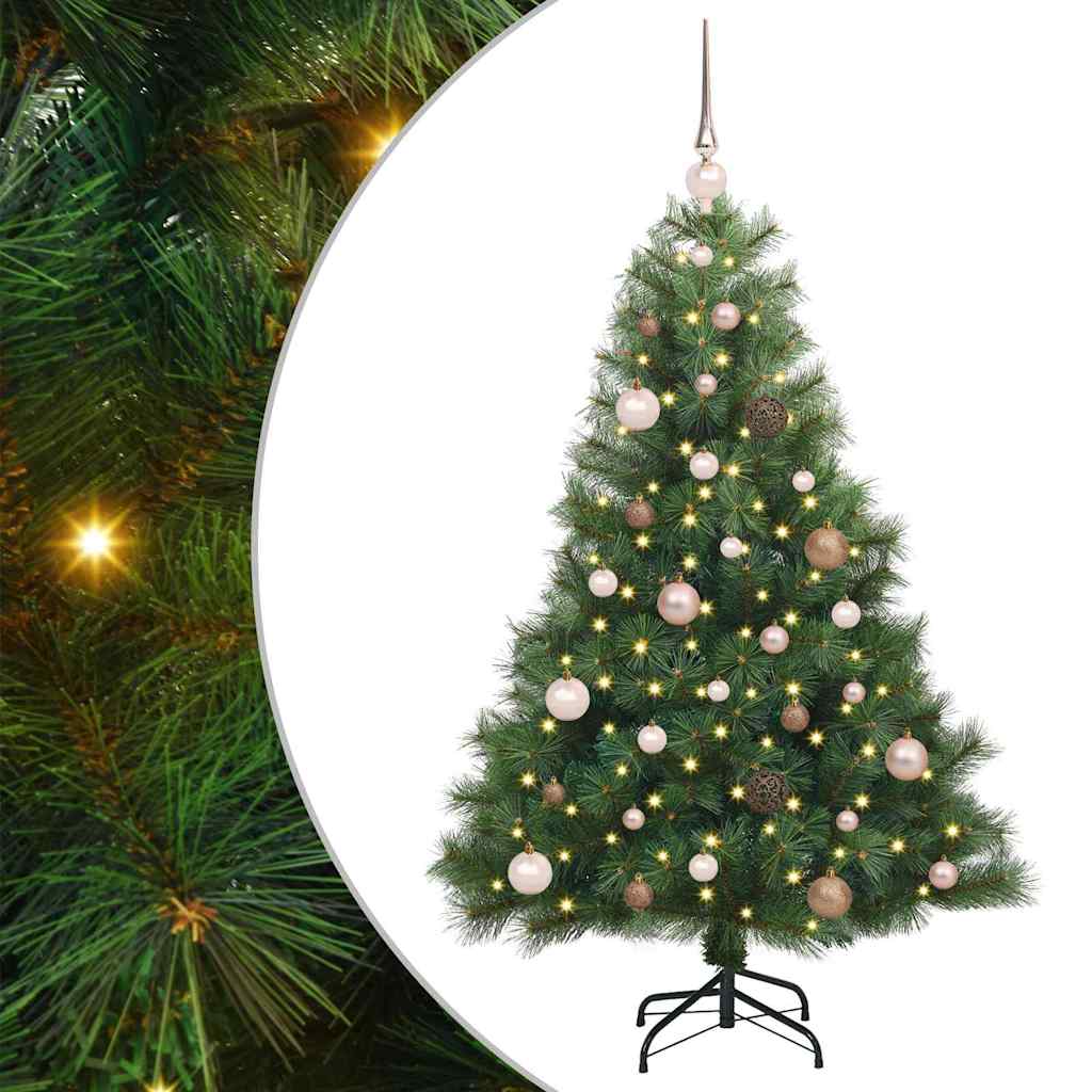 Künstlicher Weihnachtsbaum mit 150 LEDs Grün 150 cm PE und PVC