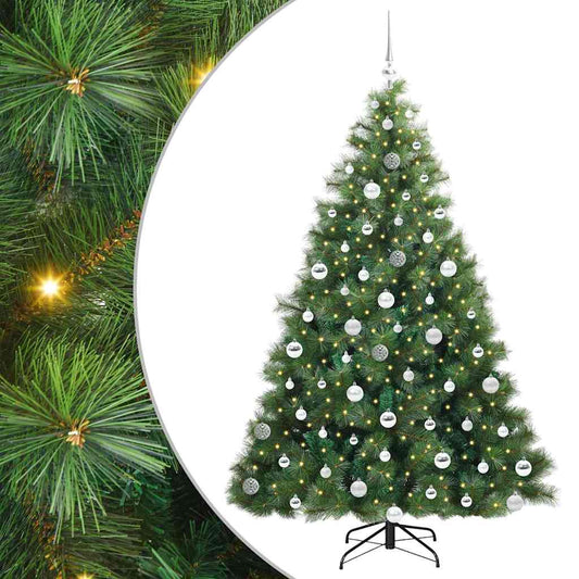 Künstlicher Weihnachtsbaum mit 300 LEDs Grün 180 cm PE und PVC
