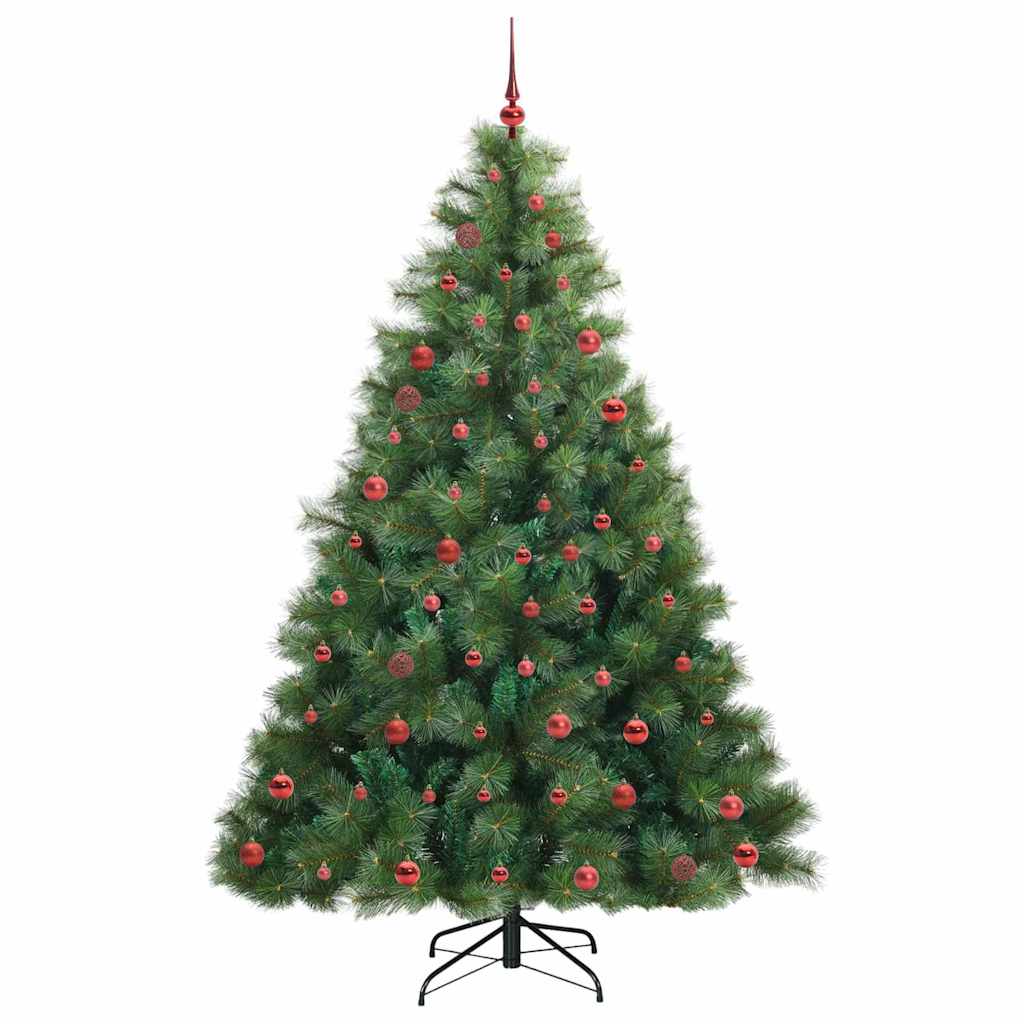 Künstlicher Weihnachtsbaum mit 300 LEDs Grün 210 cm PE und PVC
