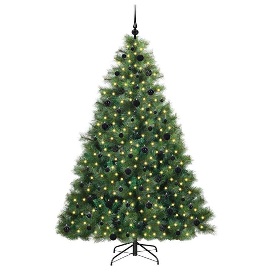 Künstlicher Weihnachtsbaum mit 300 LEDs Grün 210 cm PE und PVC