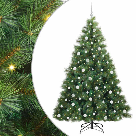 Künstlicher Weihnachtsbaum mit 300 LEDs Grün 210 cm PE und PVC