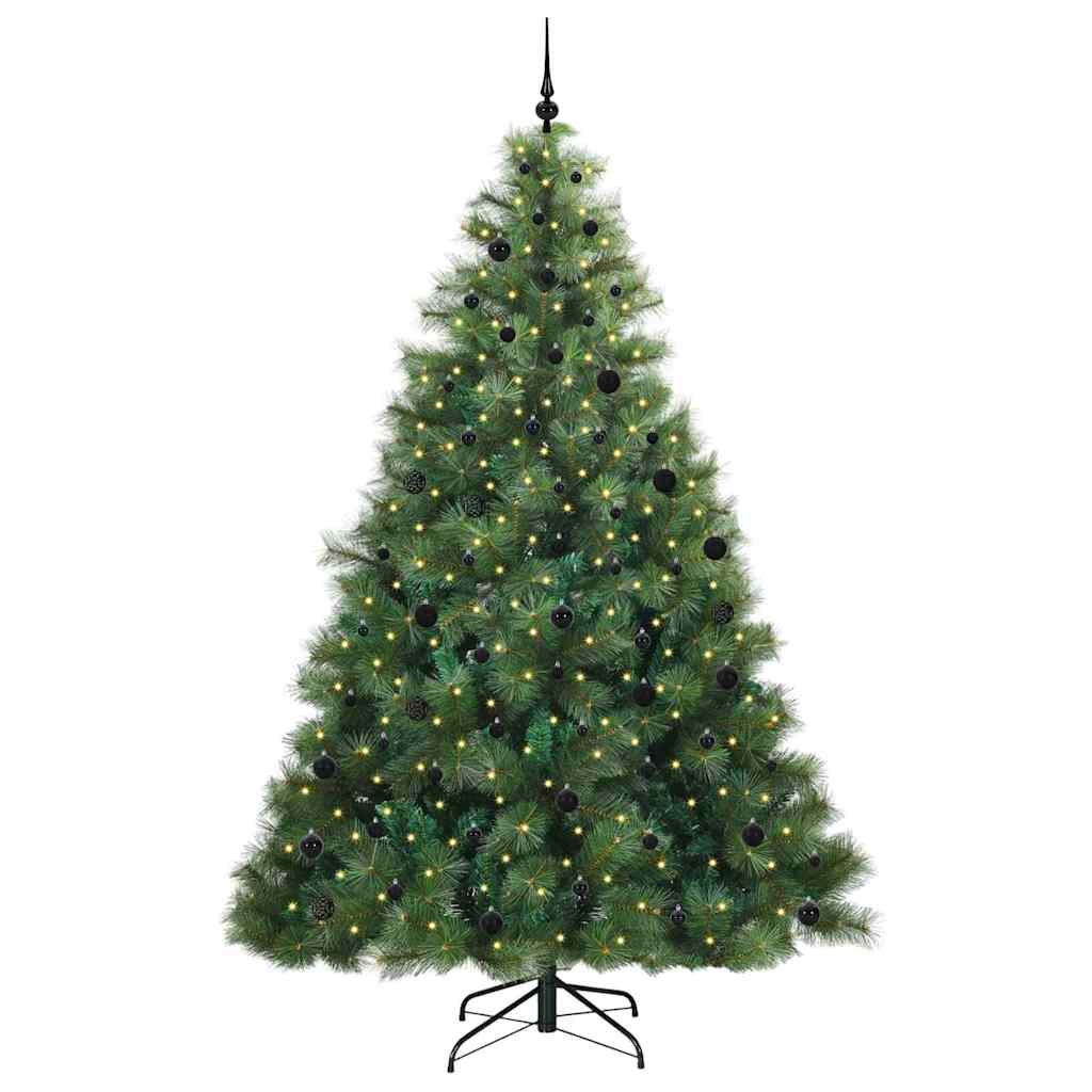 Künstlicher Weihnachtsbaum mit 300 LEDs Grün 240 cm PE und PVC