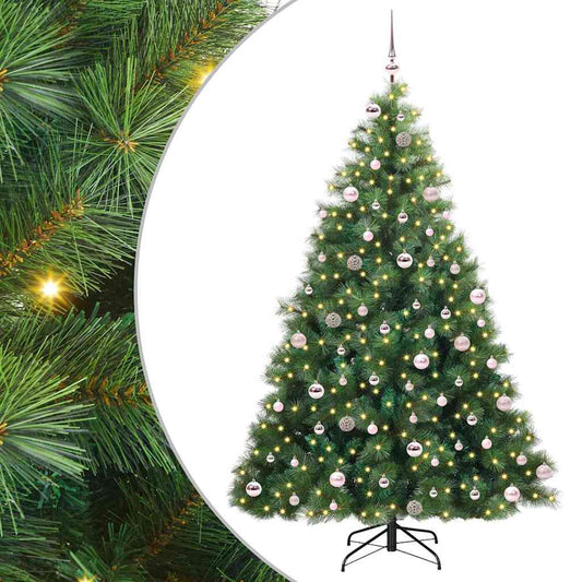 Künstlicher Weihnachtsbaum mit 300 LEDs Grün 240 cm PE und PVC