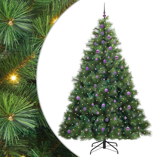 Künstlicher Weihnachtsbaum mit 300 LEDs Grün 240 cm PE und PVC