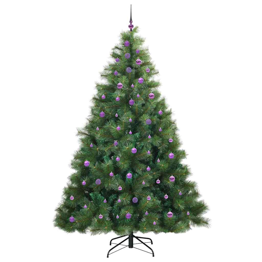 Künstlicher Weihnachtsbaum mit 300 LEDs Grün 240 cm PE und PVC
