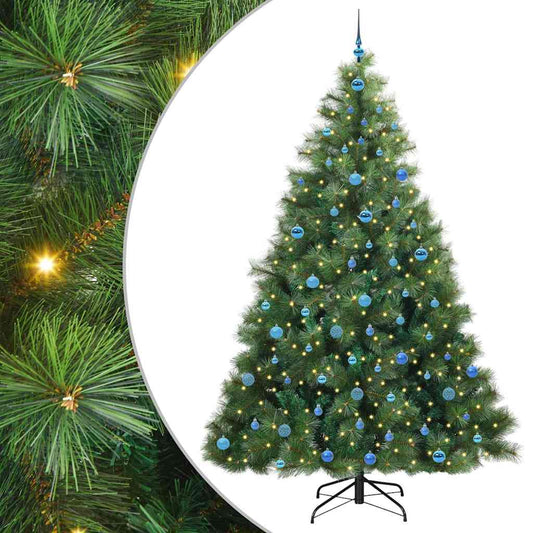 Künstlicher Weihnachtsbaum mit 300 LEDs Grün 240 cm PE und PVC