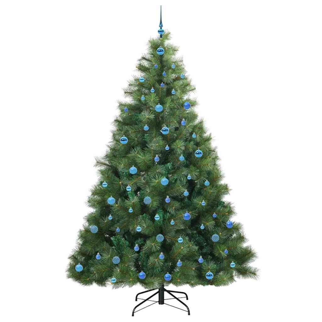 Künstlicher Weihnachtsbaum mit 300 LEDs Grün 240 cm PE und PVC