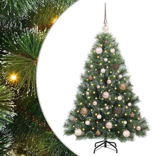 Künstlicher Weihnachtsbaum mit 150 LEDs Grün 120 cm PE und PVC