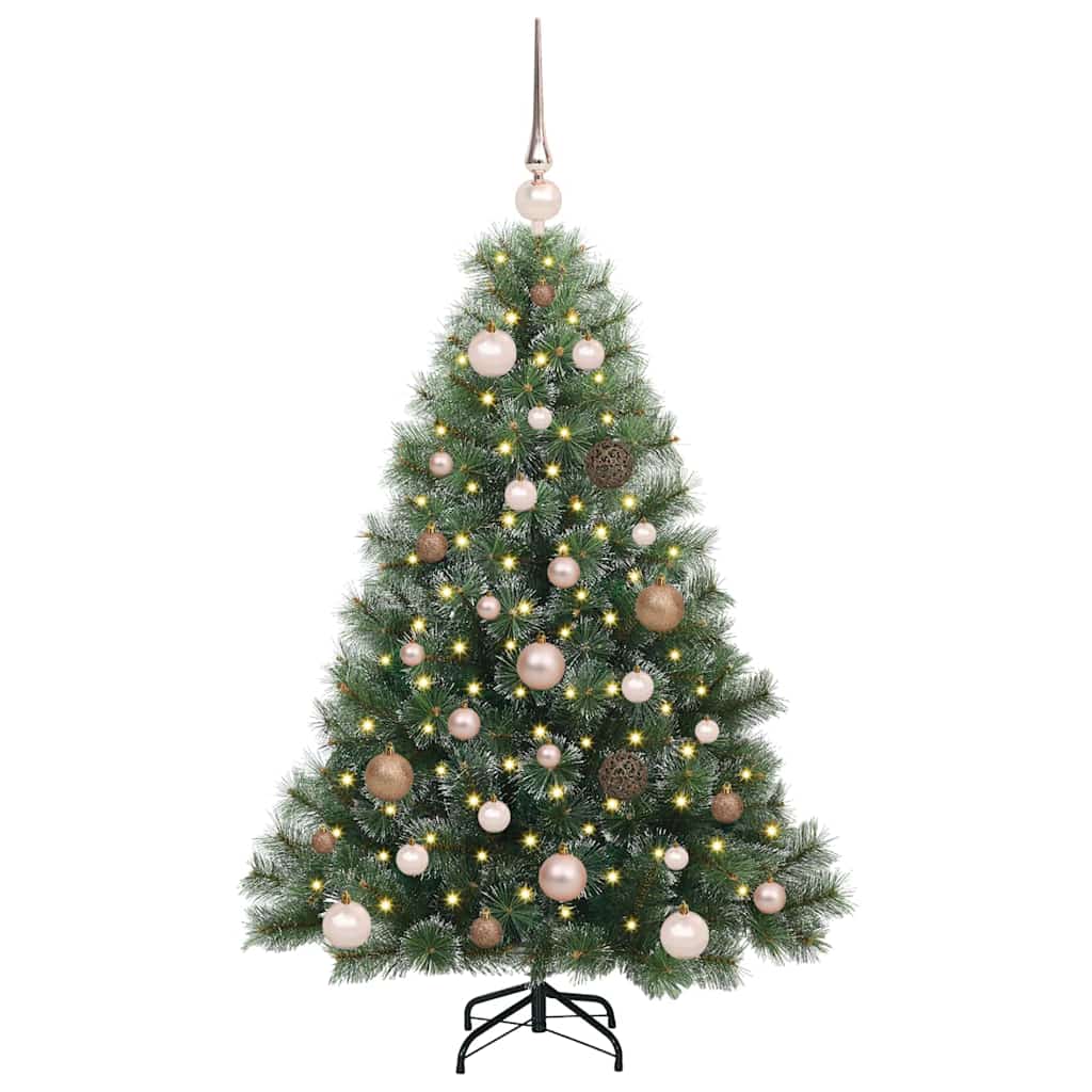 Künstlicher Weihnachtsbaum mit 150 LEDs Grün 120 cm PE und PVC