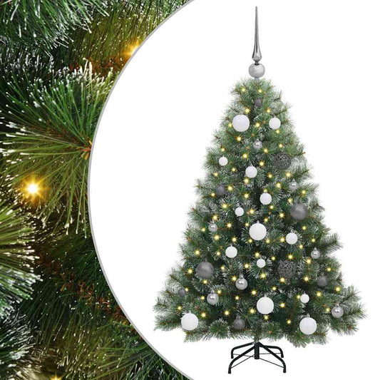 Künstlicher Weihnachtsbaum mit 150 LEDs Grün 120 cm PE und PVC