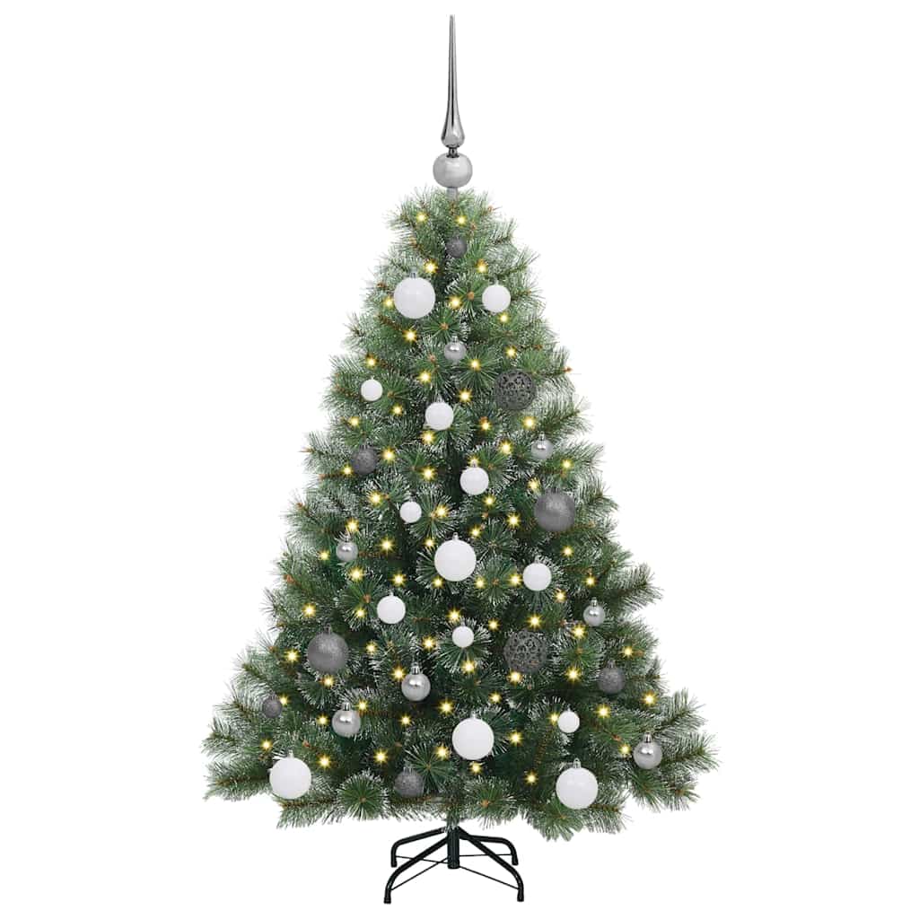 Künstlicher Weihnachtsbaum mit 150 LEDs Grün 120 cm PE und PVC