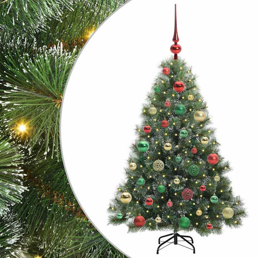 Künstlicher Weihnachtsbaum mit 150 LEDs Grün 120 cm PE und PVC