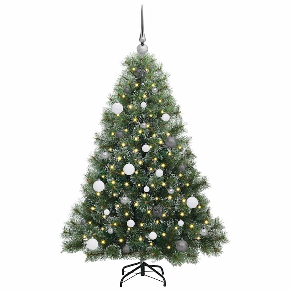 Künstlicher Weihnachtsbaum mit 150 LEDs Grün 150 cm PE und PVC