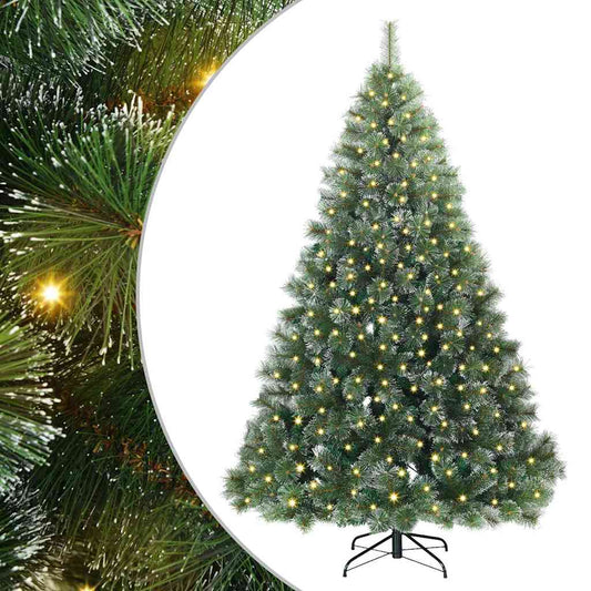 Künstlicher Weihnachtsbaum mit 300 LEDs Grün 180 cm PE und PVC