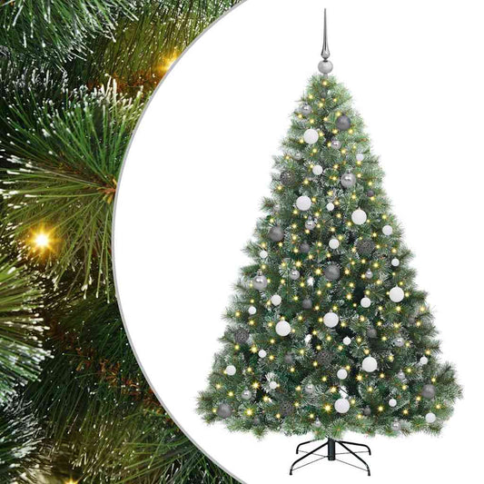 Künstlicher Weihnachtsbaum mit 300 LEDs Grün 180 cm PE und PVC