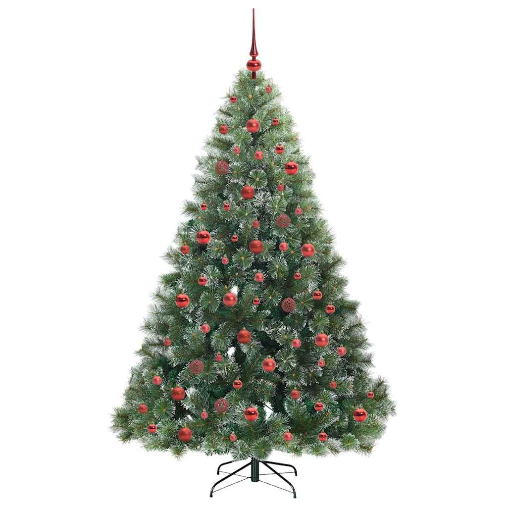 Künstlicher Weihnachtsbaum mit 300 LEDs Grün 180 cm PE und PVC