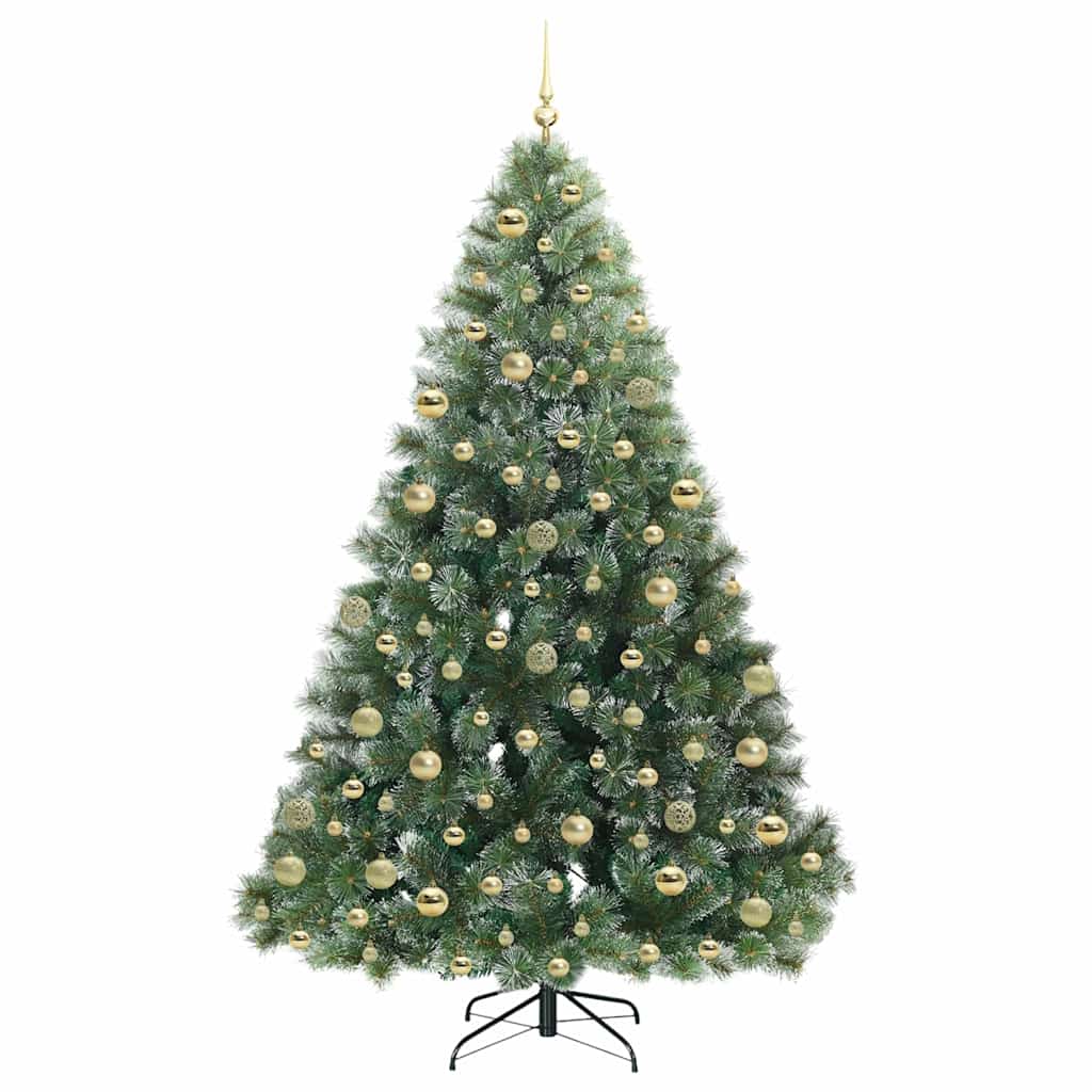 Künstlicher Weihnachtsbaum mit 300 LEDs Grün 180 cm PE und PVC