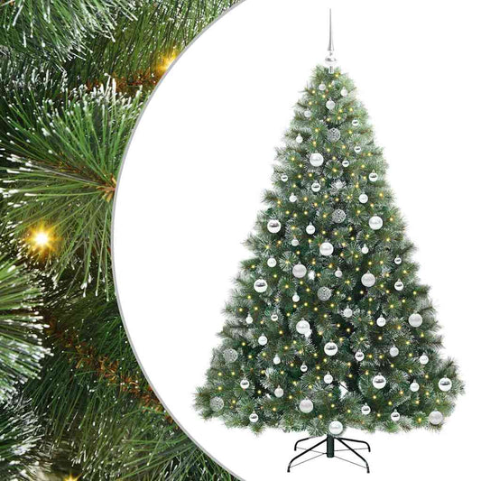 Künstlicher Weihnachtsbaum mit 300 LEDs Grün 180 cm PE und PVC