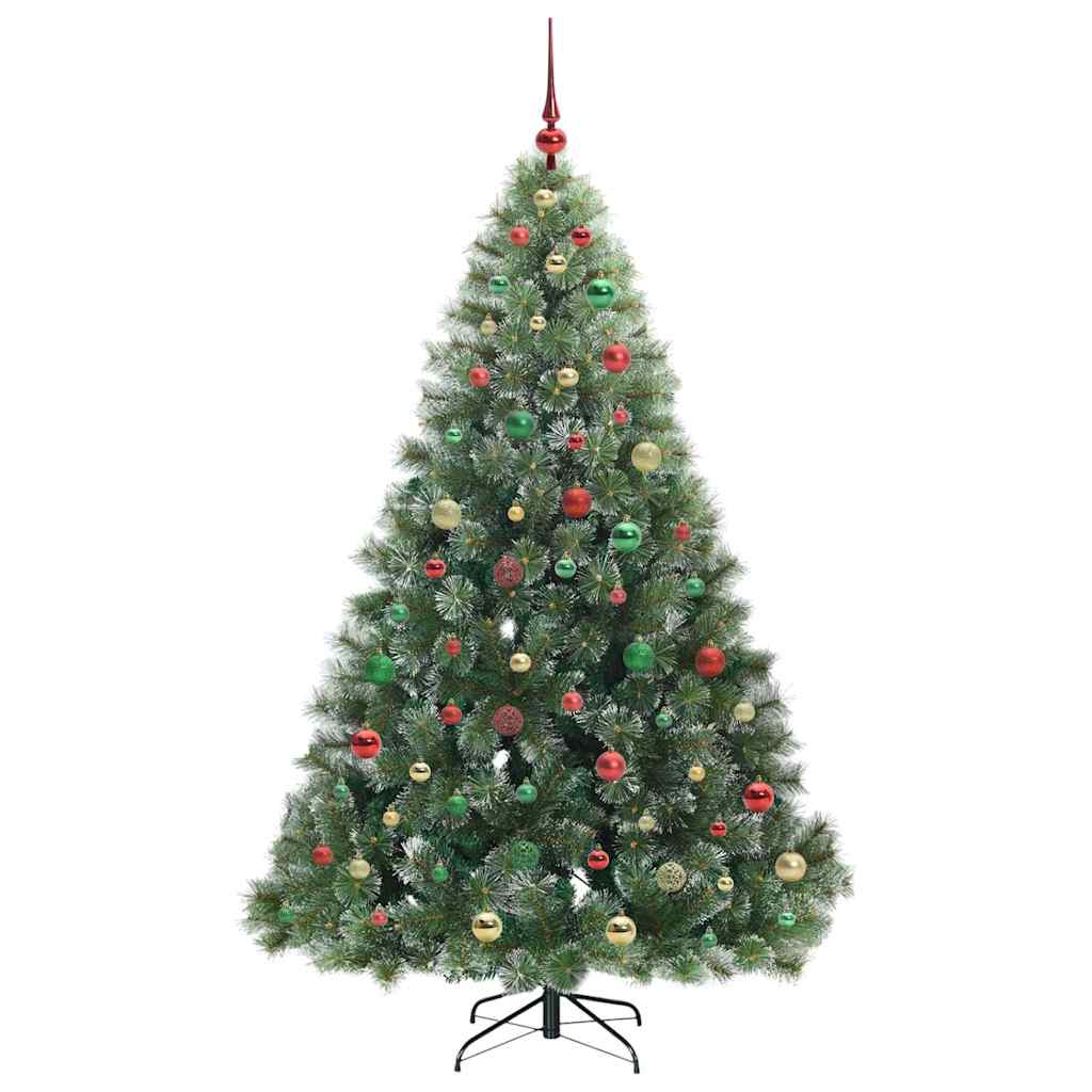 Künstlicher Weihnachtsbaum mit 300 LEDs Grün 180 cm PE und PVC