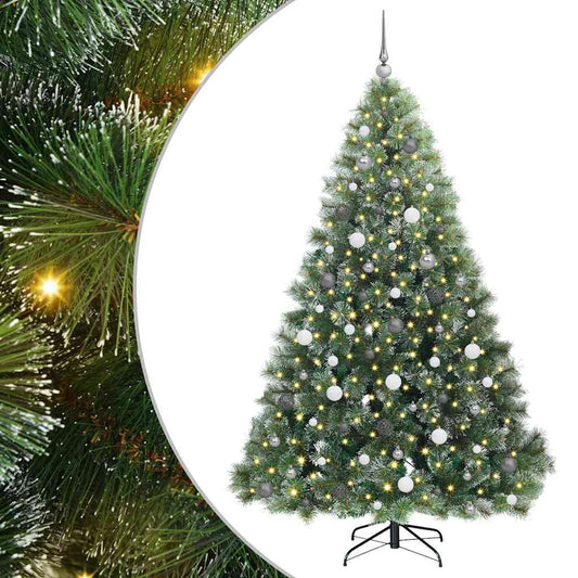 Künstlicher Weihnachtsbaum mit 300 LEDs Grün 210 cm PE und PVC