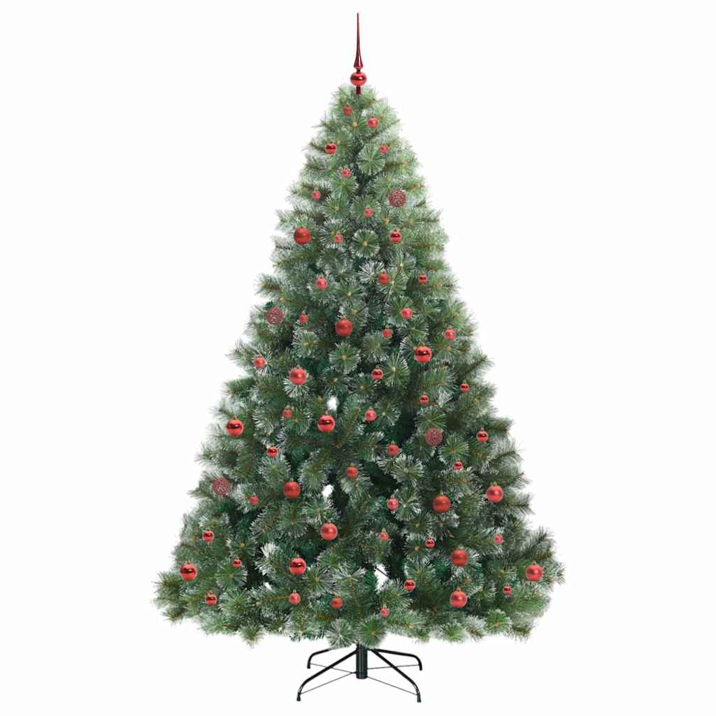 Künstlicher Weihnachtsbaum mit 300 LEDs Grün 210 cm PE und PVC