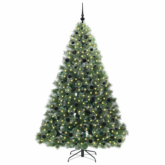 Künstlicher Weihnachtsbaum mit 300 LEDs Grün 210 cm PE und PVC