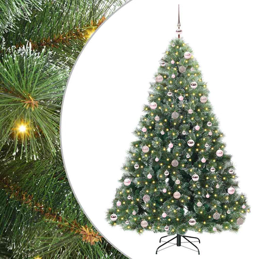 Künstlicher Weihnachtsbaum mit 300 LEDs Grün 210 cm PE und PVC