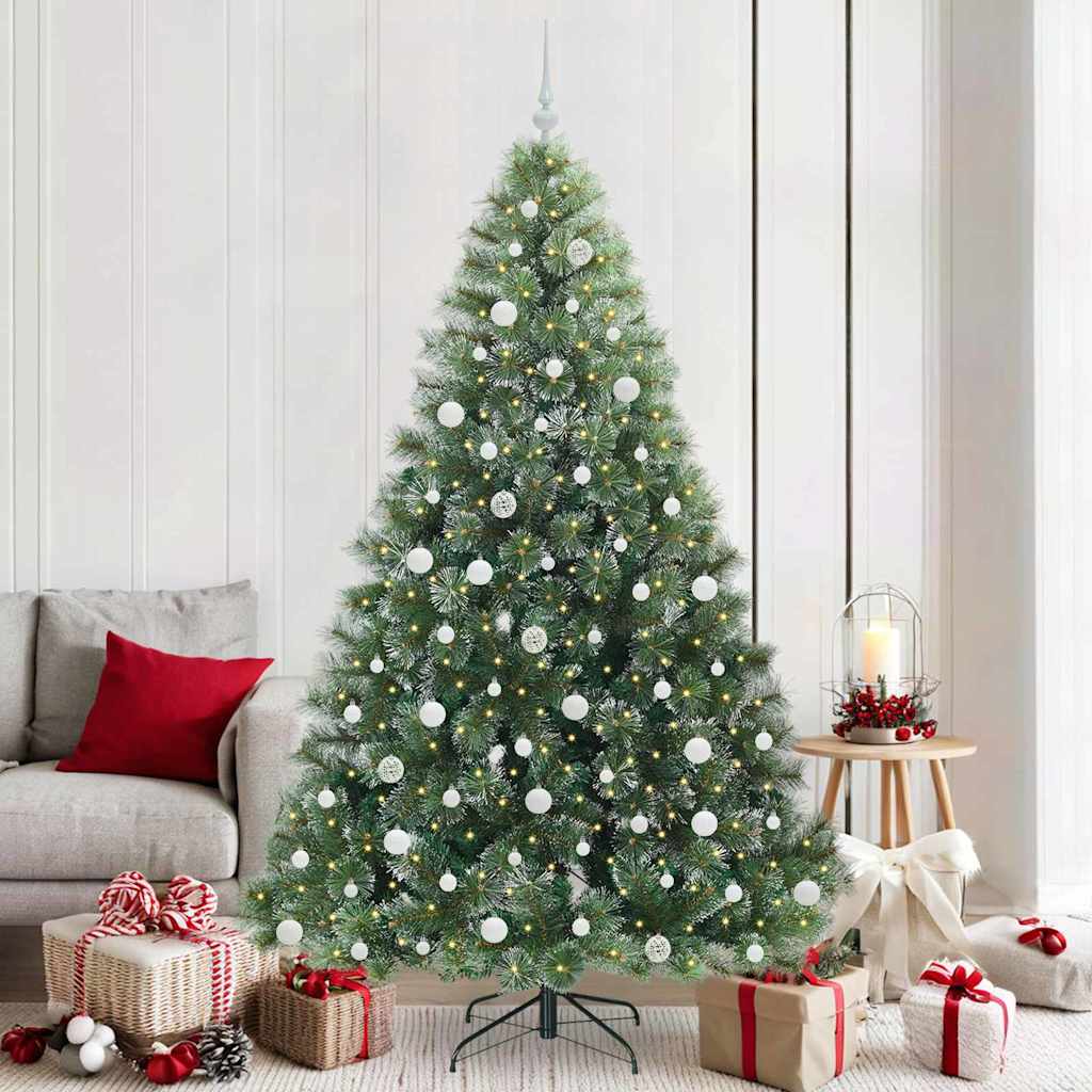 Künstlicher Weihnachtsbaum mit 300 LEDs Grün 210 cm PE und PVC