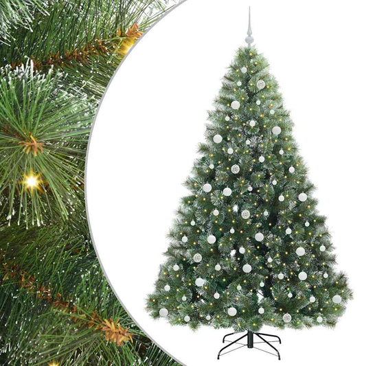 Künstlicher Weihnachtsbaum mit 300 LEDs Grün 210 cm PE und PVC