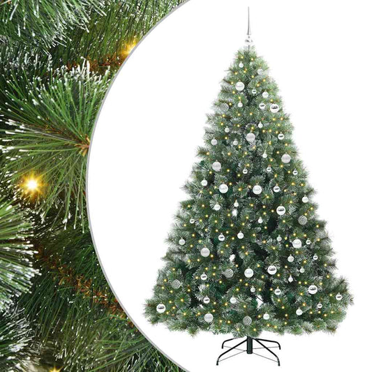 Künstlicher Weihnachtsbaum mit 300 LEDs Grün 210 cm PE und PVC