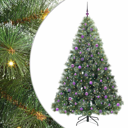 Künstlicher Weihnachtsbaum mit 300 LEDs Grün 210 cm PE und PVC