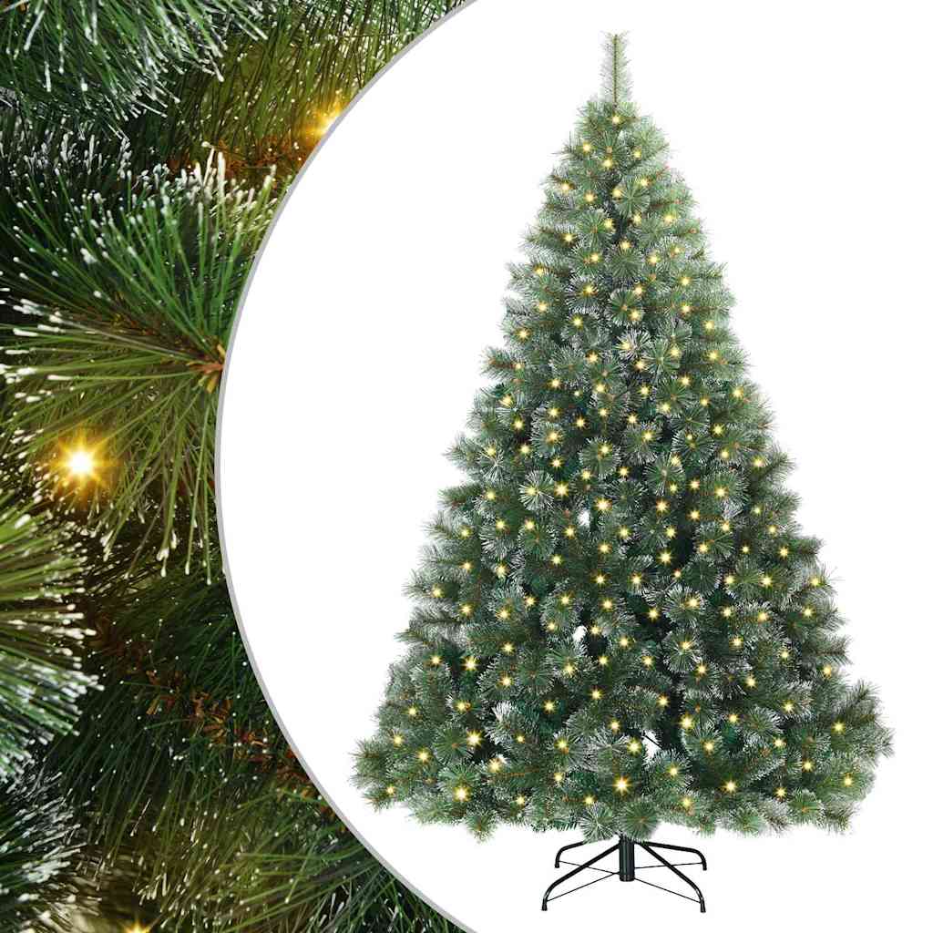 Künstlicher Weihnachtsbaum mit 300 LEDs Grün 240 cm PE und PVC