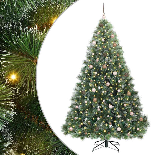 Künstlicher Weihnachtsbaum mit 300 LEDs Grün 240 cm PE und PVC