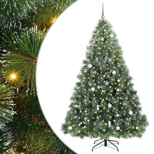 Künstlicher Weihnachtsbaum mit 300 LEDs Grün 240 cm PE und PVC