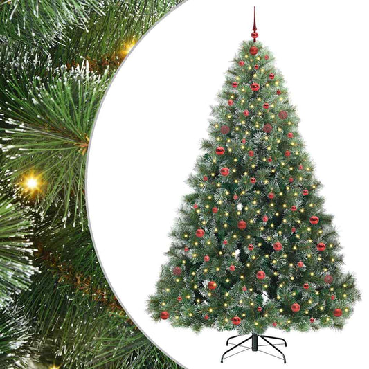 Künstlicher Weihnachtsbaum mit 300 LEDs Grün 240 cm PE und PVC