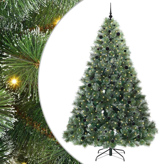 Künstlicher Weihnachtsbaum mit 300 LEDs Grün 240 cm PE und PVC